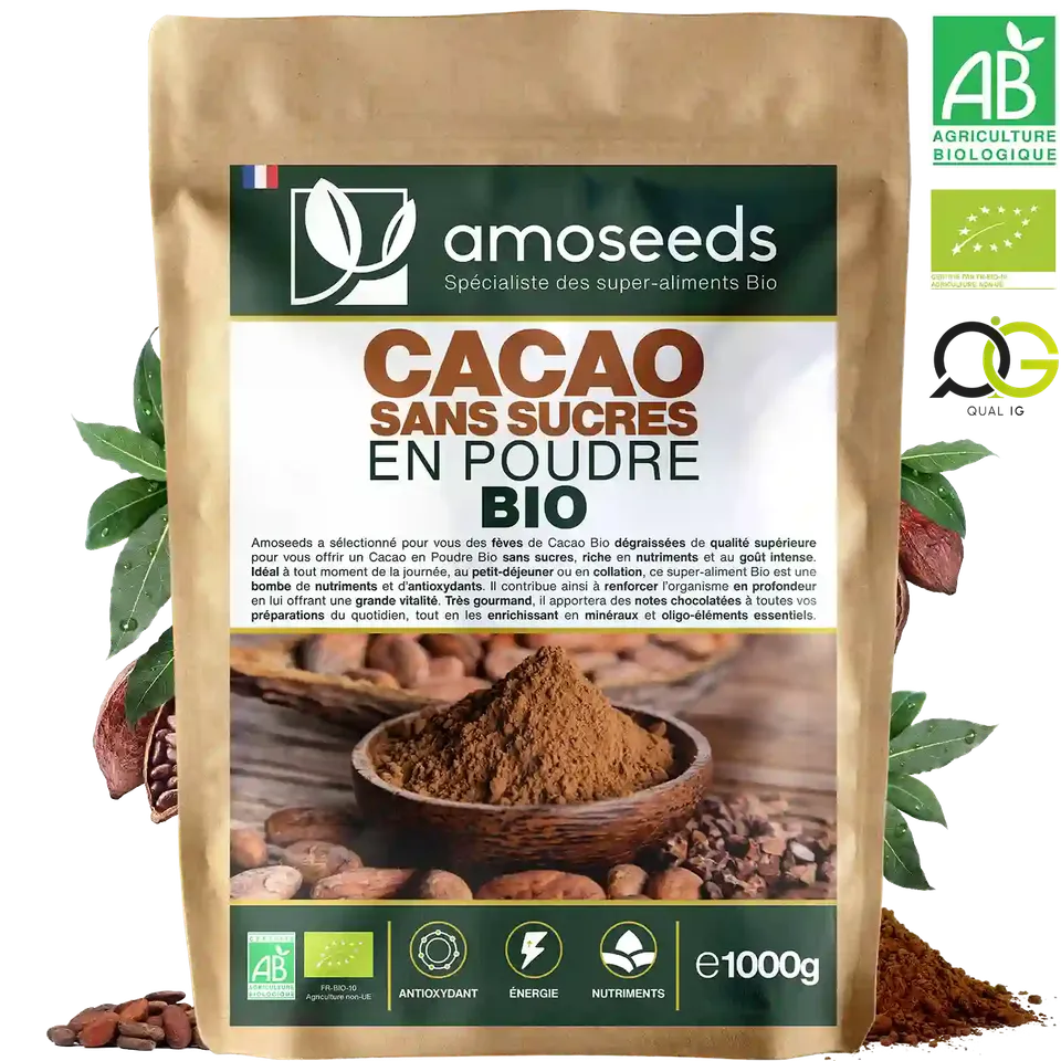 amoseeds-cacao-sans-sucres-en-poudre-bio-1kg-intense image 1