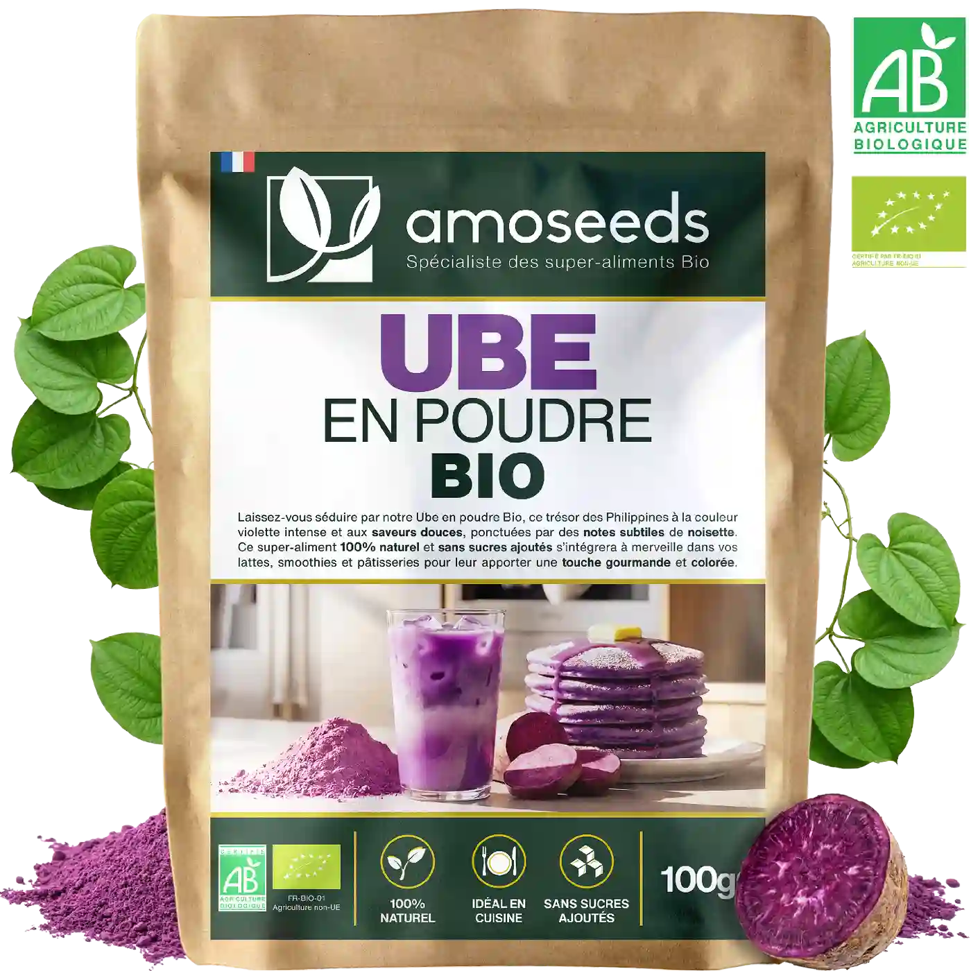 amoseeds-ube-en-poudre-bio-100g-violette-latte image 1
