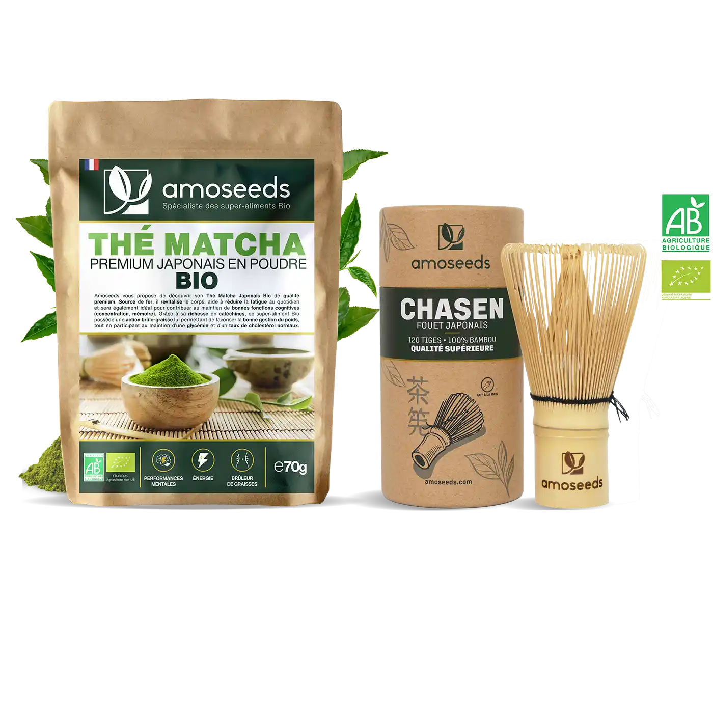 amoseeds-pack-matcha-bio-70g-chasen-bambou-120-tiges image 1