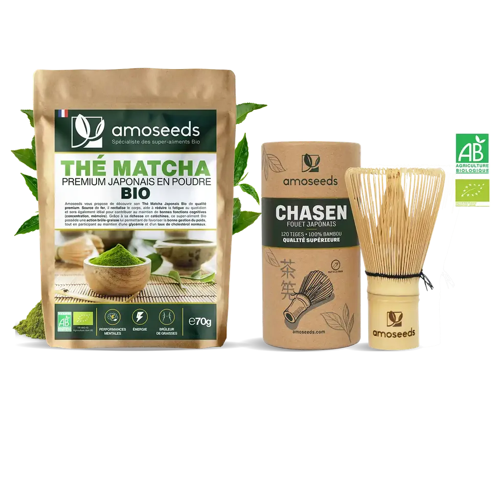 amoseeds-pack-matcha-bio-70g-chasen-bambou-120-tiges image 1