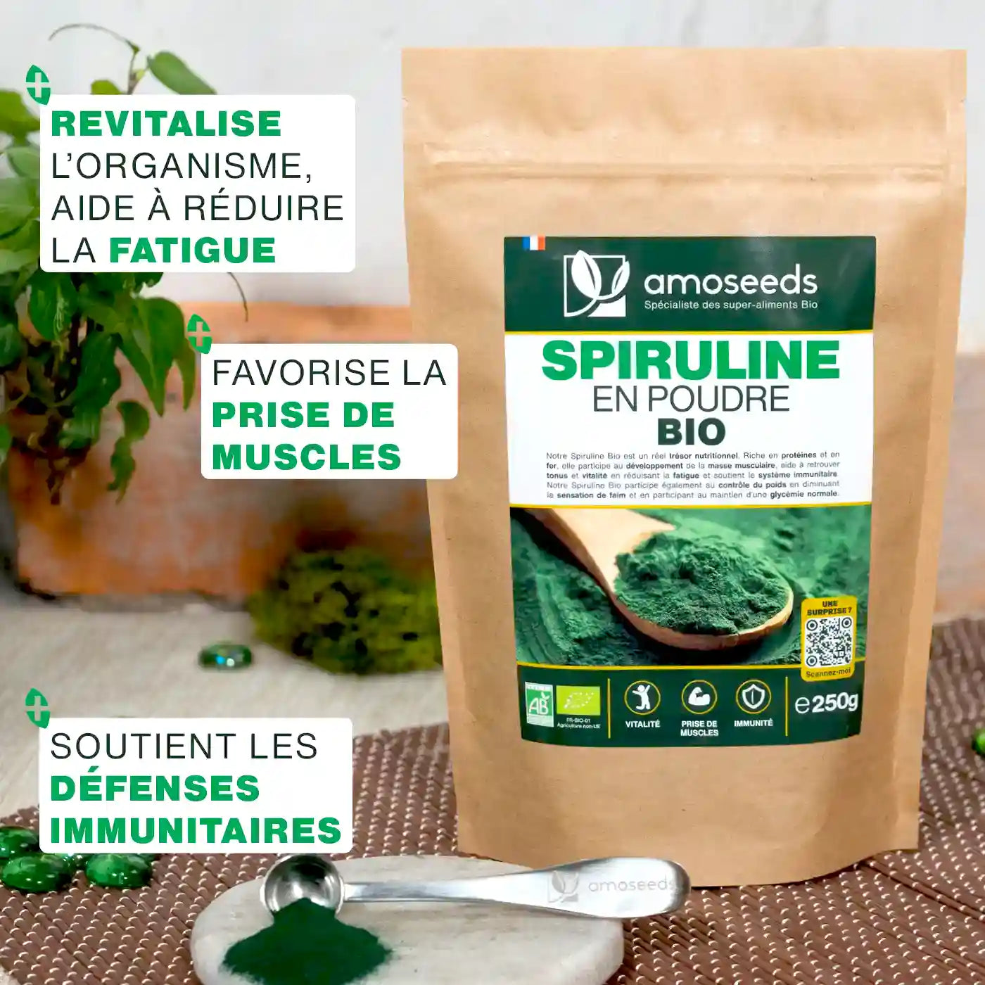 amoseeds-super-aliments-bio-spiruline-en-poudre-bio-250-g-nergie image 2