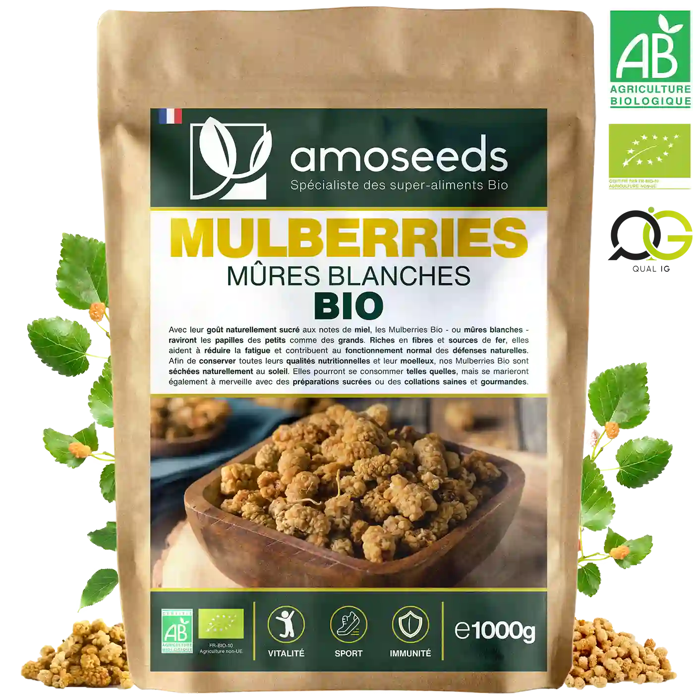 amoseeds-mulberries-bio-m-res-blanches-s-ch-es-1kg image 1