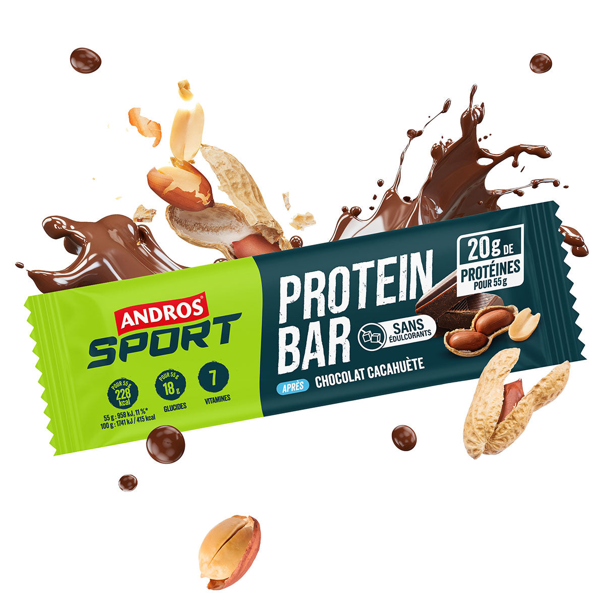 andros-sport-barres-hyperprot-in-e-chocolat-cacahu-te-barre-3x55g image 1