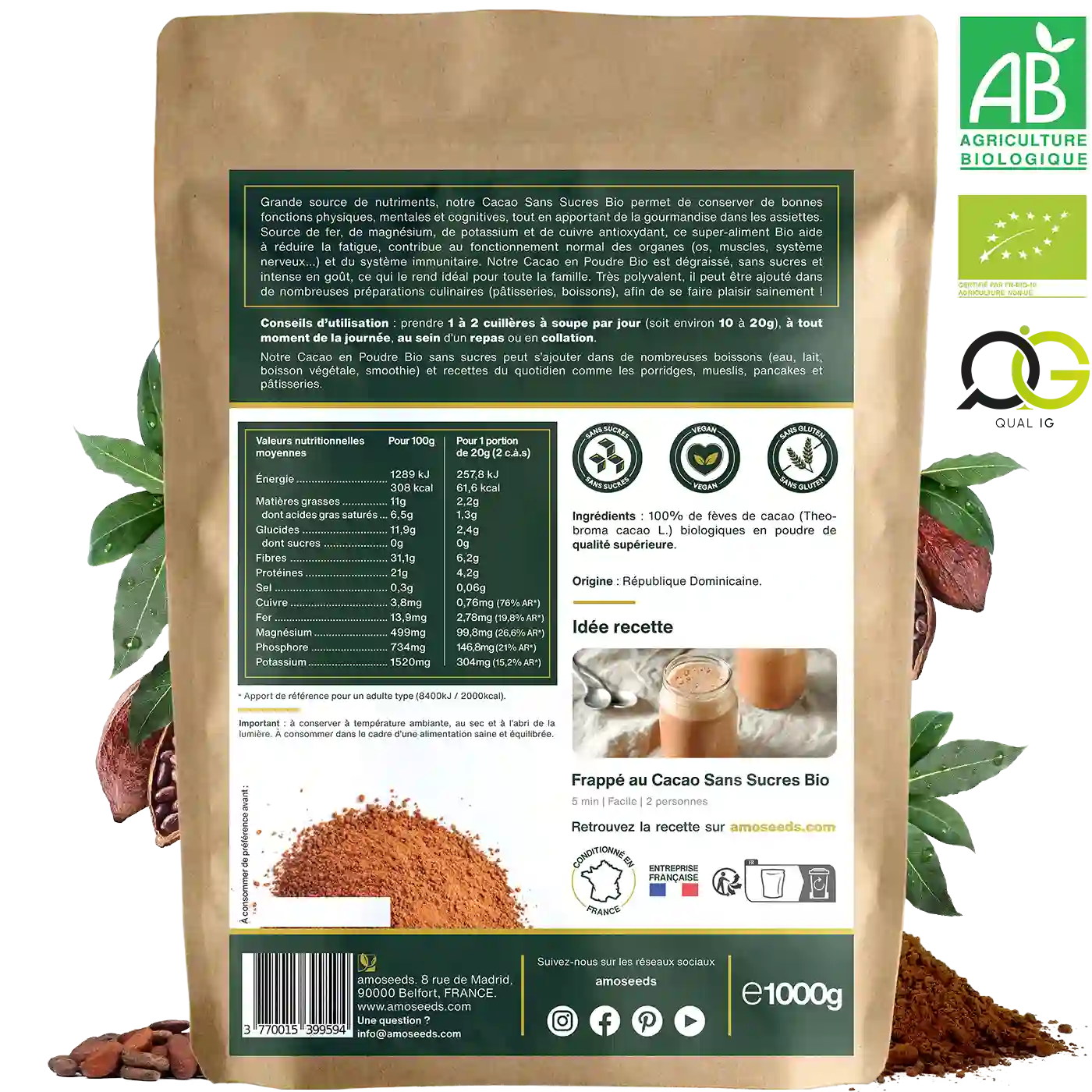 amoseeds-cacao-sans-sucres-en-poudre-bio-1kg-intense image 6