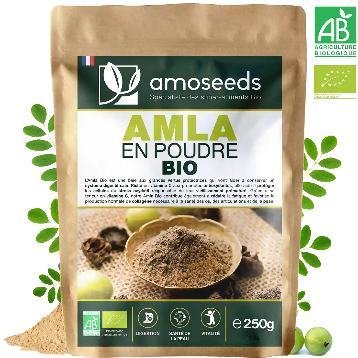 amoseeds-amla-bio-poudre-250g-peau-cheveux-vitamine-c image 1