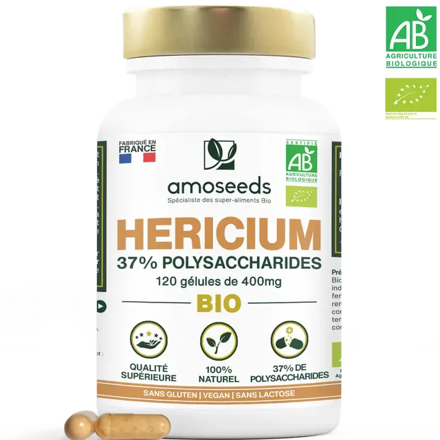 amoseeds-hericium-bio-37-polysaccharides-120-g-lules image 1