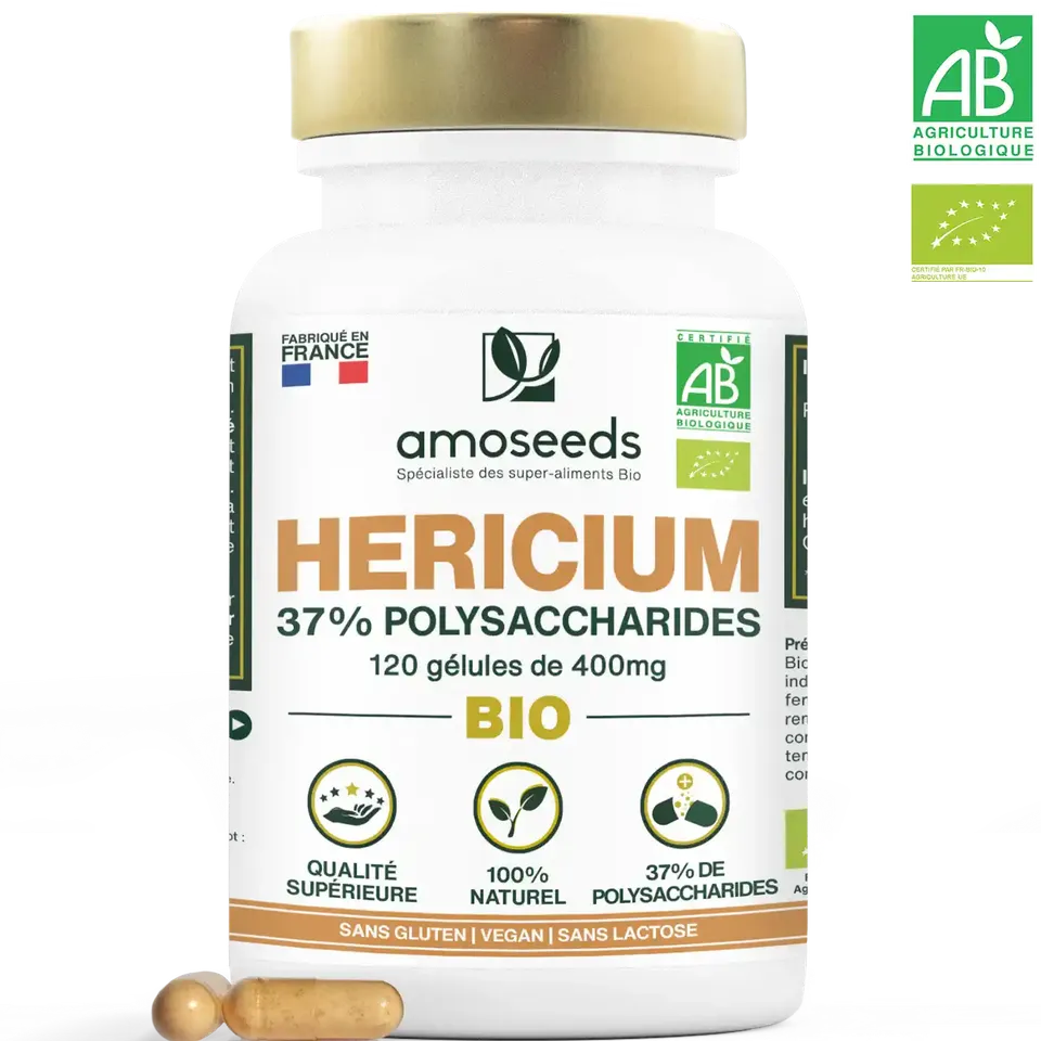 amoseeds-hericium-bio-37-polysaccharides-120-g-lules image 1