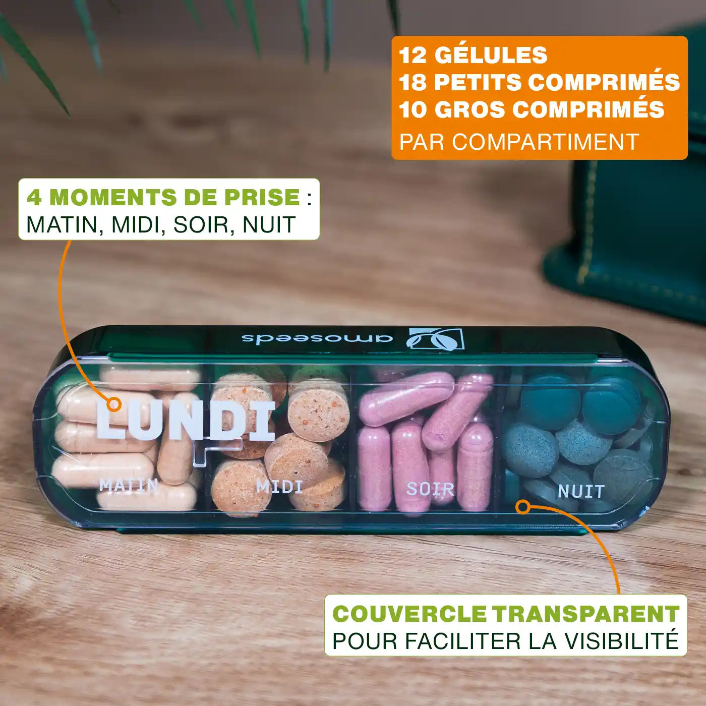 amoseeds-pilulier-hebdomadaire-7-jours-28-compartiments image 7