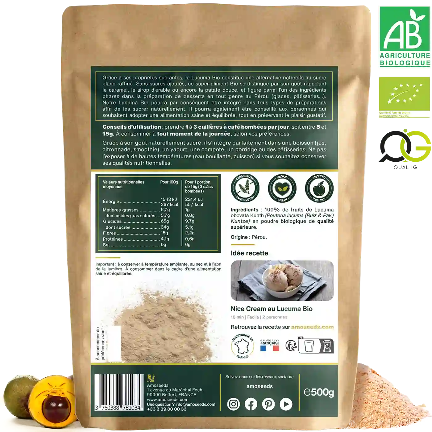 amoseeds-super-aliments-bio-lucuma-poudre-bio-500g-sucre image 6