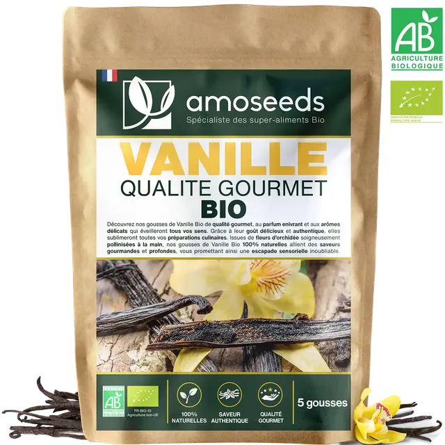 amoseeds-super-aliments-vanille-bio-5-gousses-gourmet image 1
