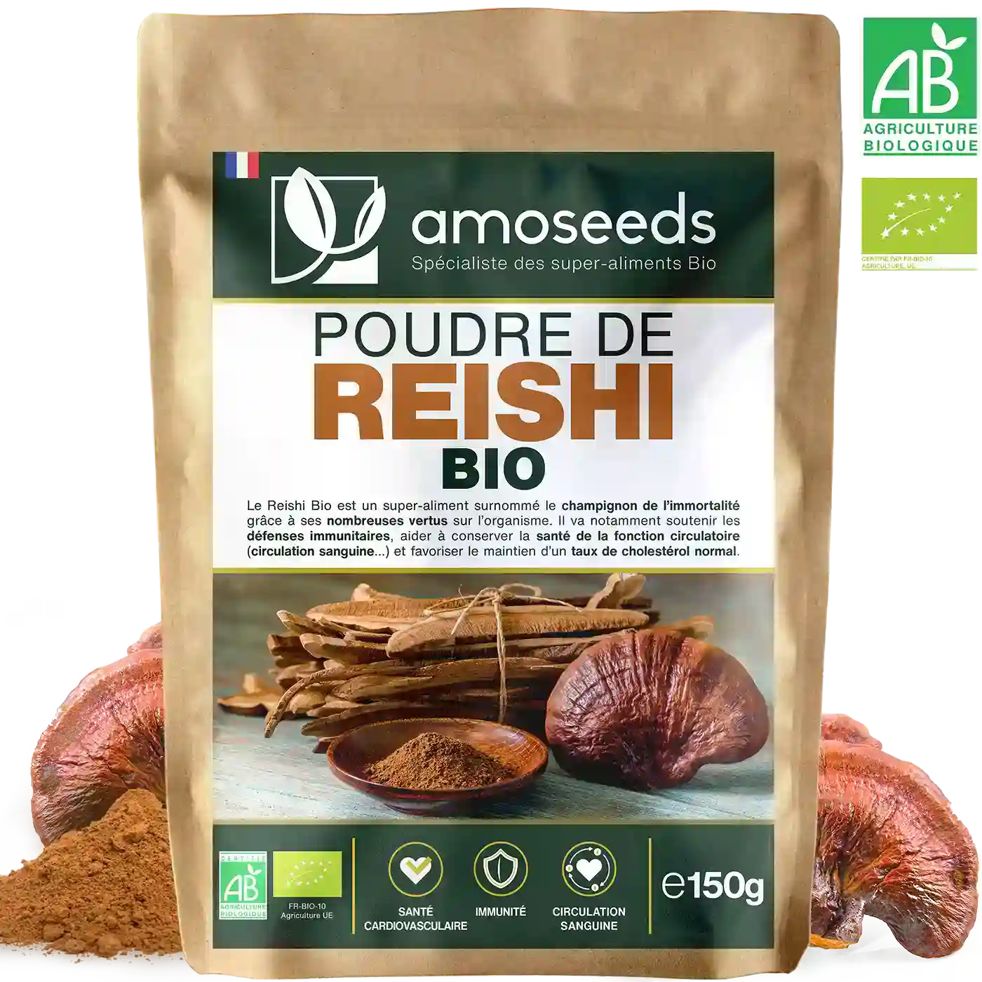 amoseeds-reishi-en-poudre-bio-150g-super-aliment-immunit image 1