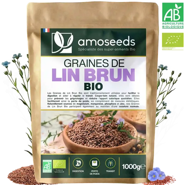 amoseeds-graines-de-lin-brun-bio-1kg-fibres-digestion image 1
