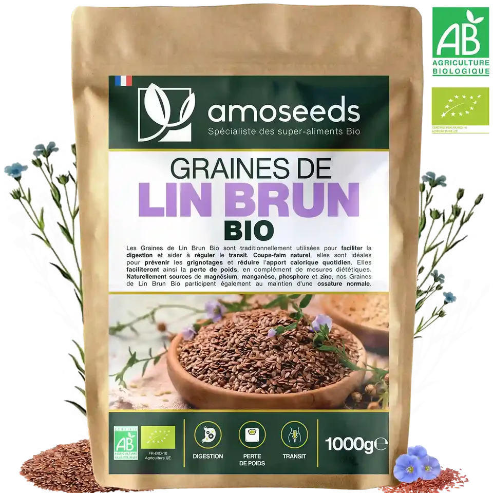 amoseeds-graines-de-lin-brun-bio-1kg-fibres-digestion image 1