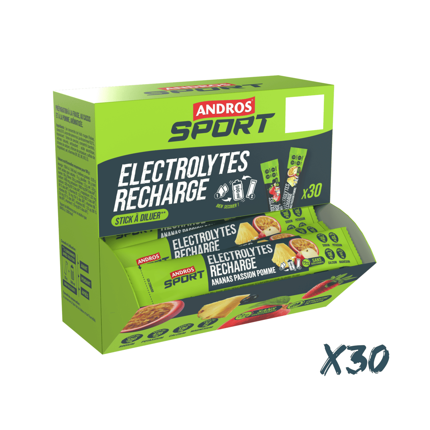 andros-sport-hydratation-stick-electrolytes-ananas-boisson-x4 image 5
