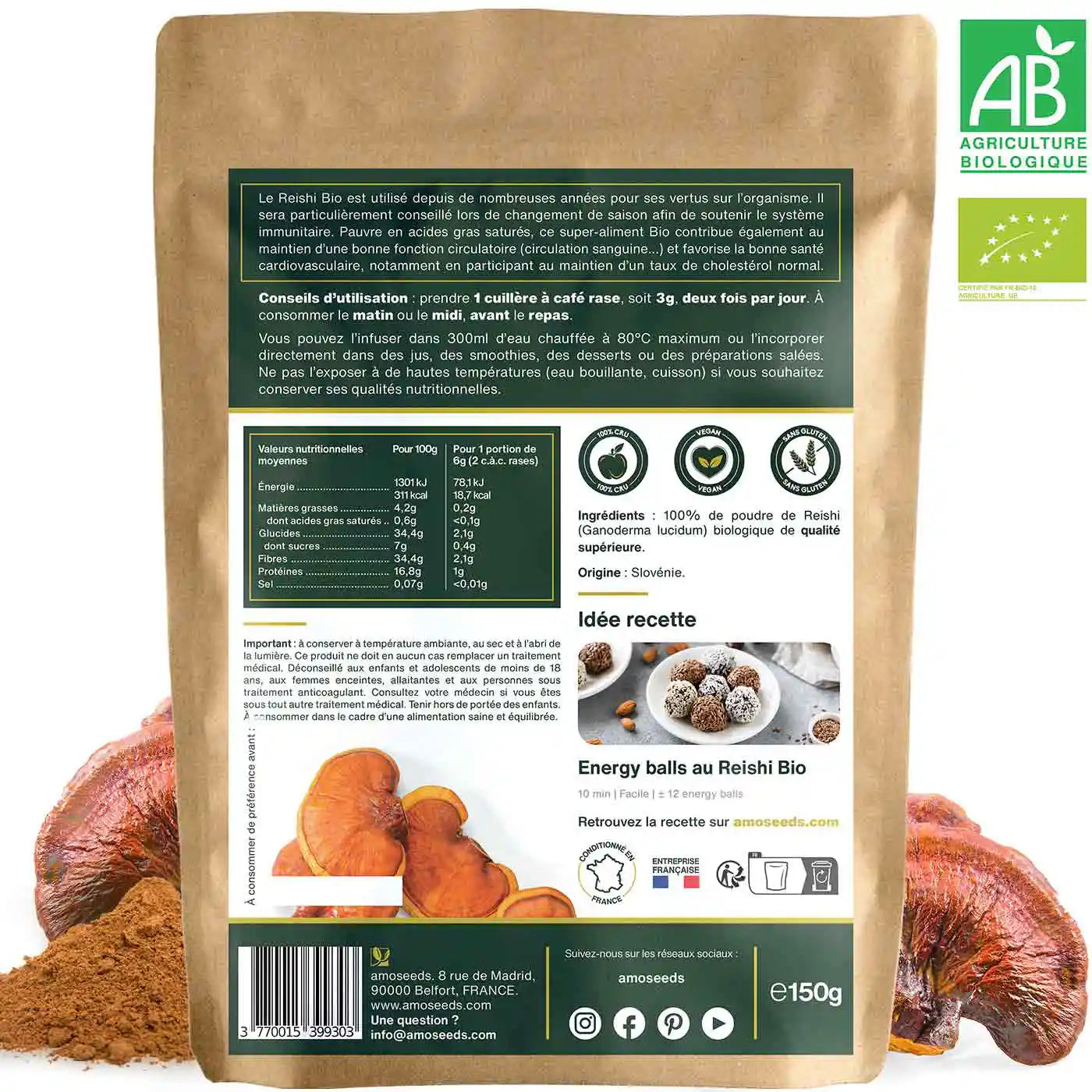 amoseeds-reishi-en-poudre-bio-150g-super-aliment-immunit image 6