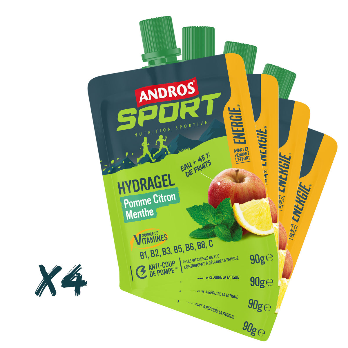 andros-sport-hydratation-hydragel-pomme-citron-menthe-gourde-4x90g image 4
