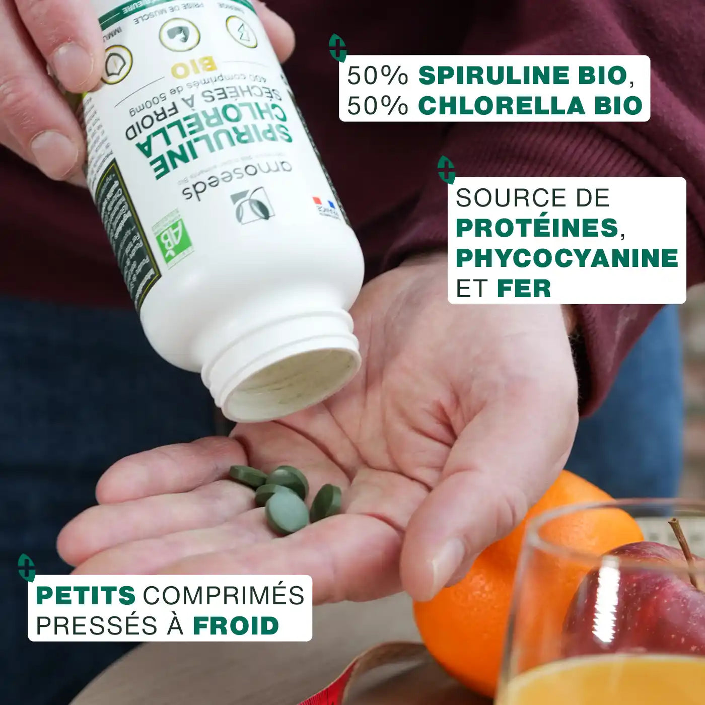 amoseeds-comprim-s-bio-mix-spiruline-chlorella-400-phycocyanine image 3