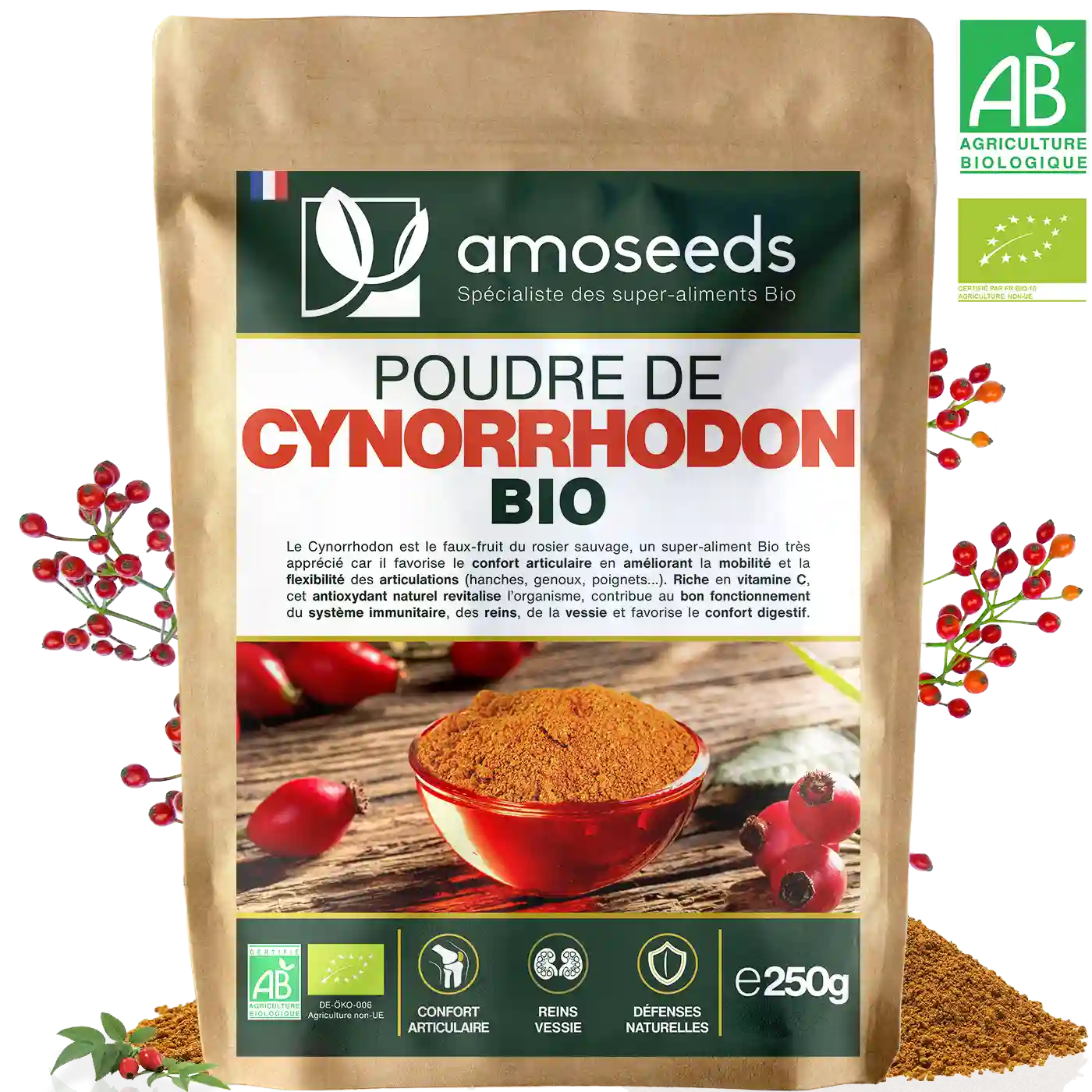 amoseeds-super-aliments-bio-cynorrhodon-poudre-bio-250-g image 1