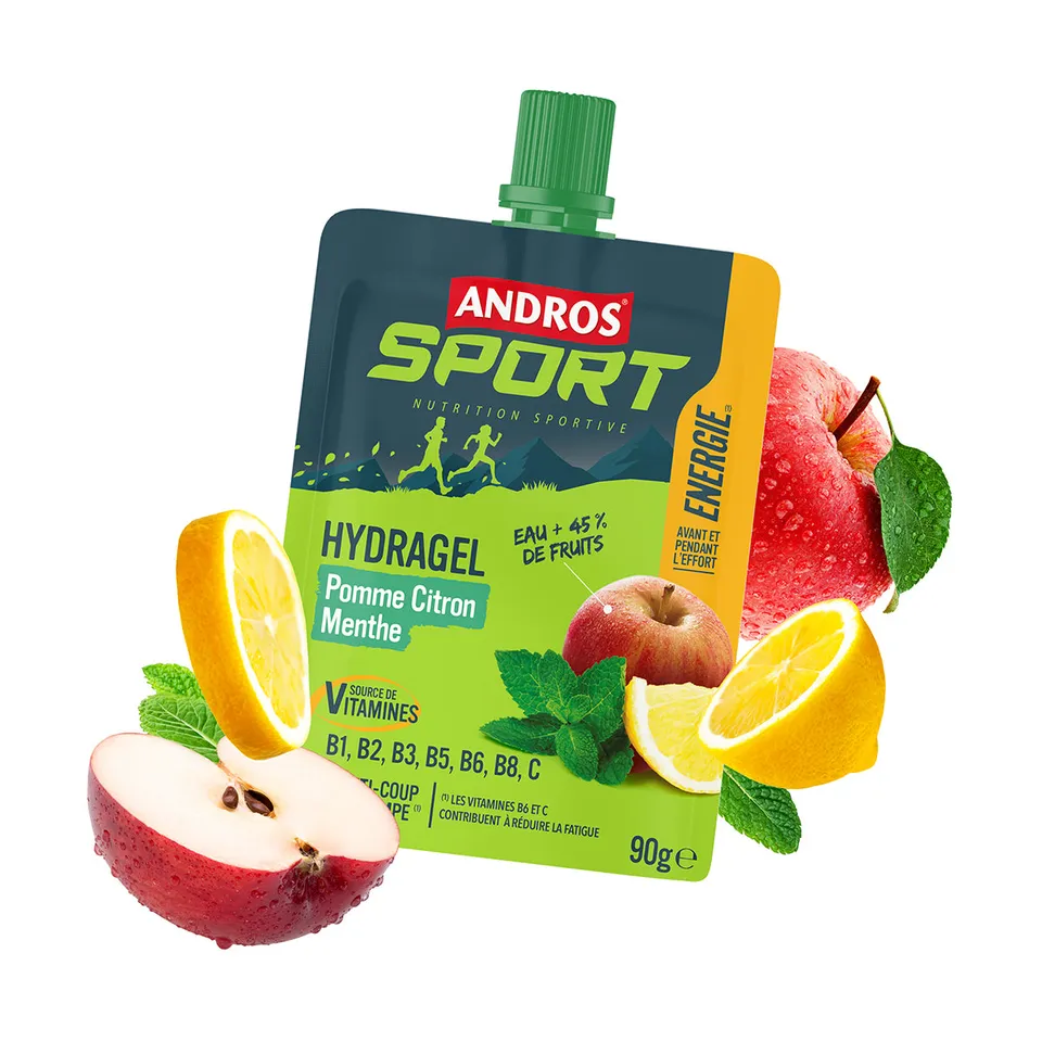 andros-sport-hydratation-hydragel-pomme-citron-menthe-gourde-4x90g image 1