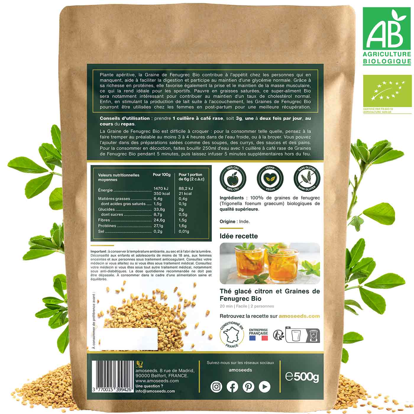 amoseeds-super-aliments-bio-graines-de-fenugrec-bio-500-g-cuisine image 6