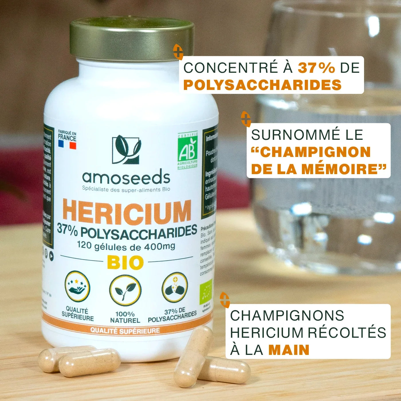 amoseeds-hericium-bio-37-polysaccharides-120-g-lules image 2
