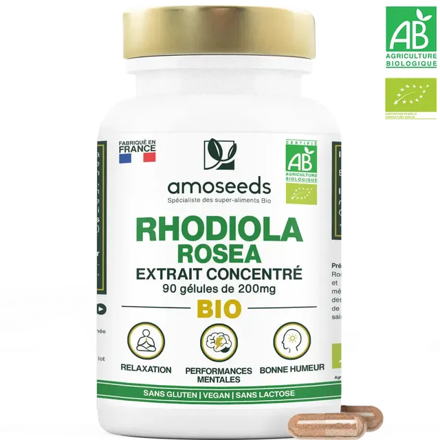 amoseeds-rhodiola-bio-90-g-lules-anti-stress-humeur image 1