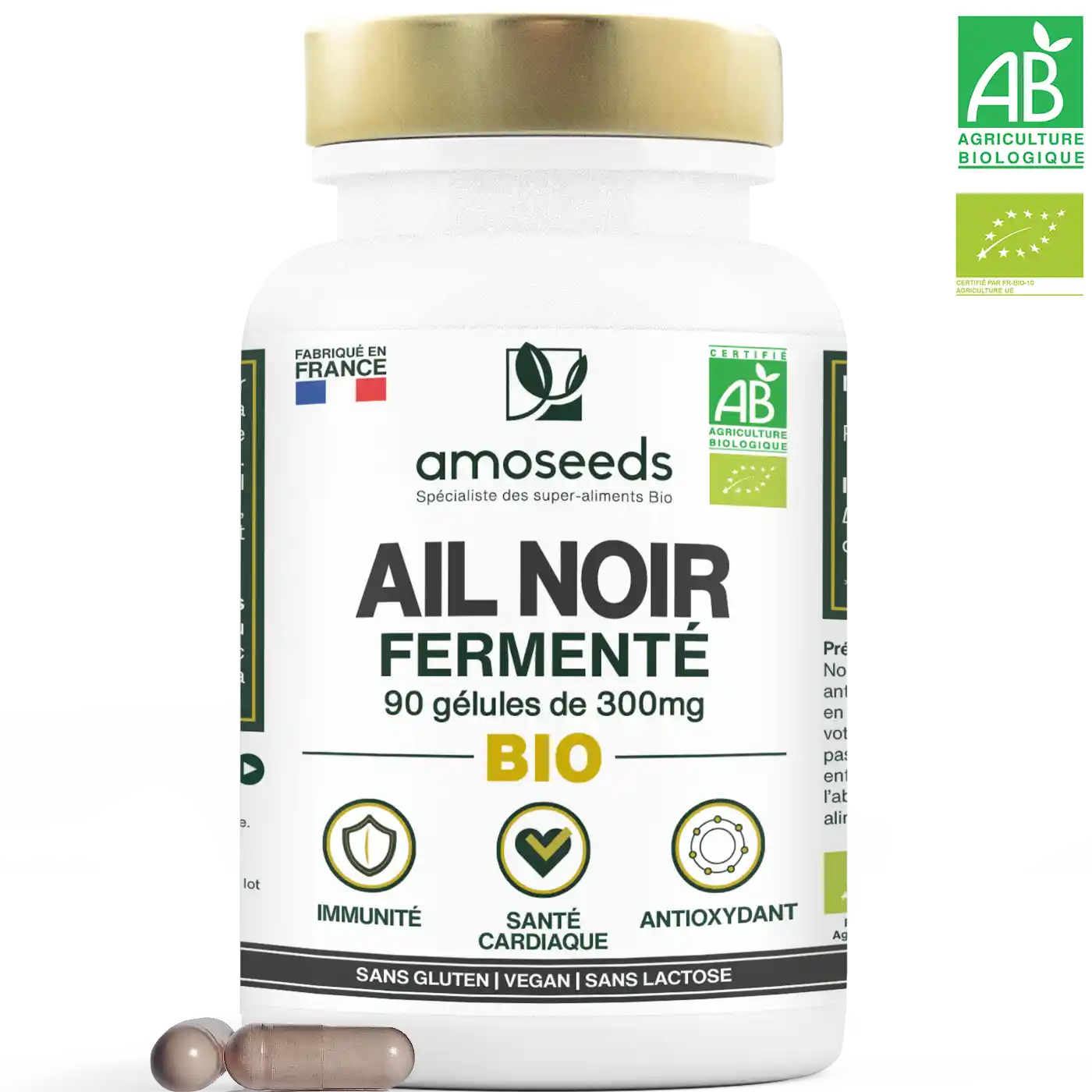 amoseeds-g-lules-bio-ail-noir-ferment-90-g-lules-coeur image 1