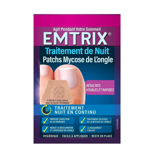 emtrix-ongle-patch-nuit-mycose-pied-14-patchs-ur-e image 1