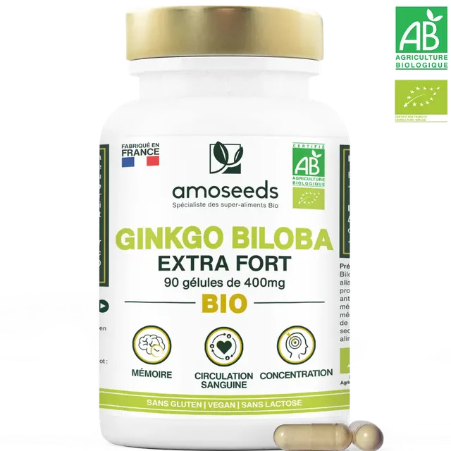amoseeds-ginkgo-biloba-bio-90-g-lules-m-moire image 1