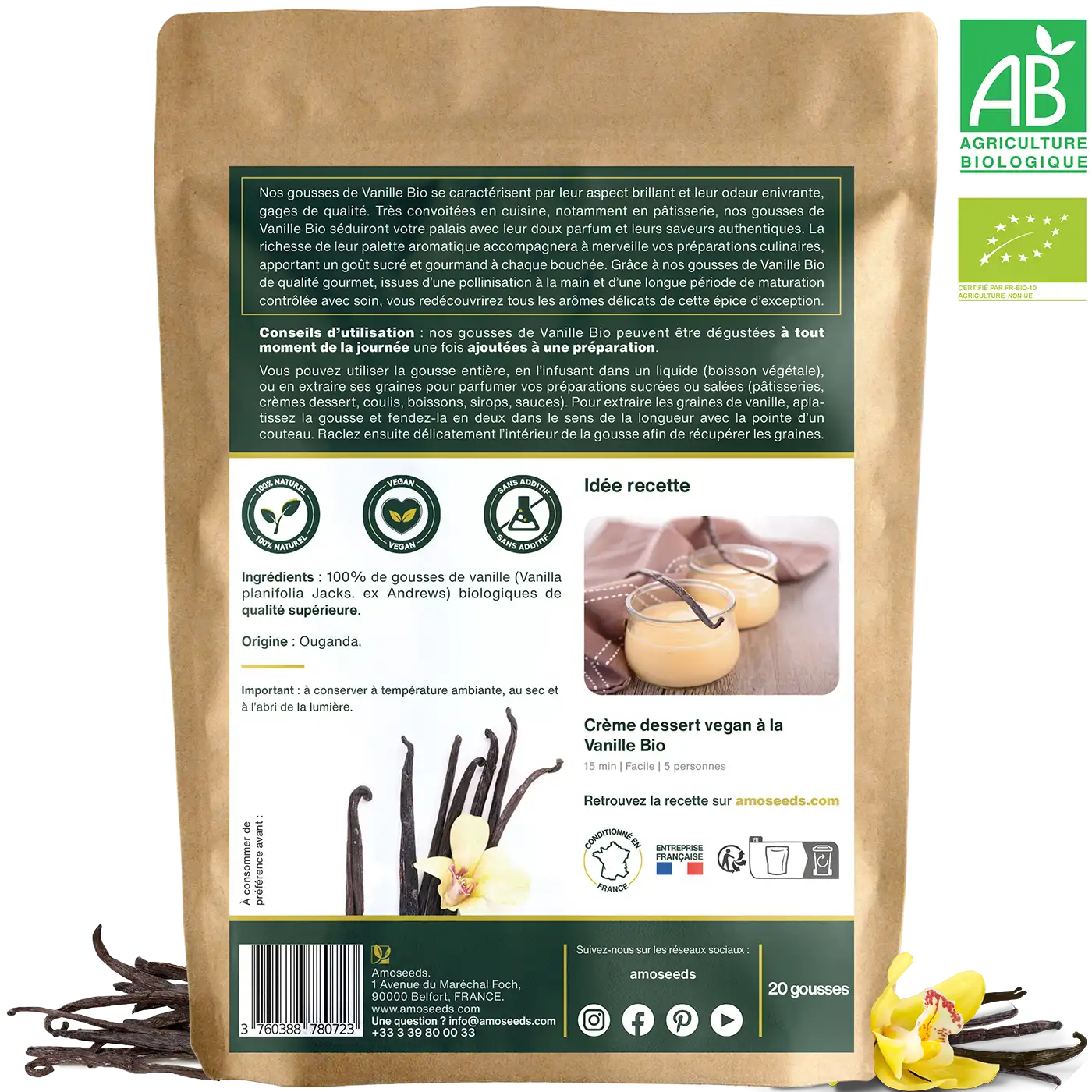 amoseeds-super-aliments-bio-vanille-bio-gourmet-20-gousses-11-15-cm image 5