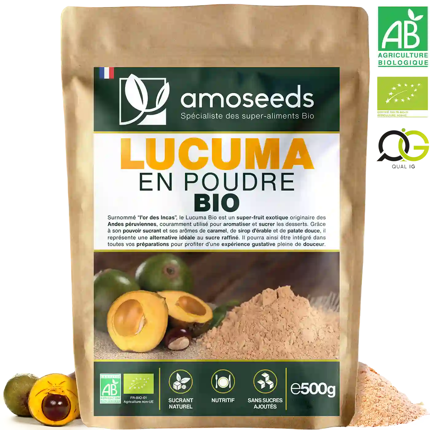 amoseeds-super-aliments-bio-lucuma-poudre-bio-500g-sucre image 1