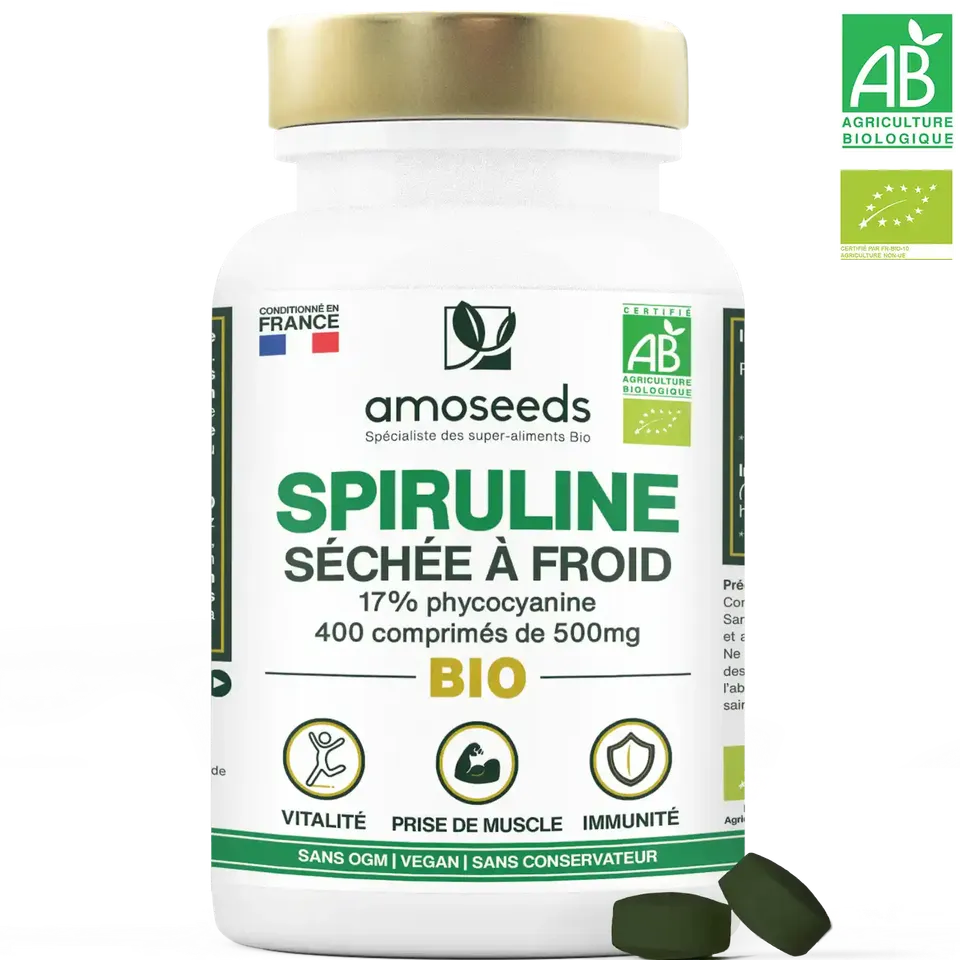 amoseeds-spiruline-bio-17-phycocyanine-400-comprim-s image 1