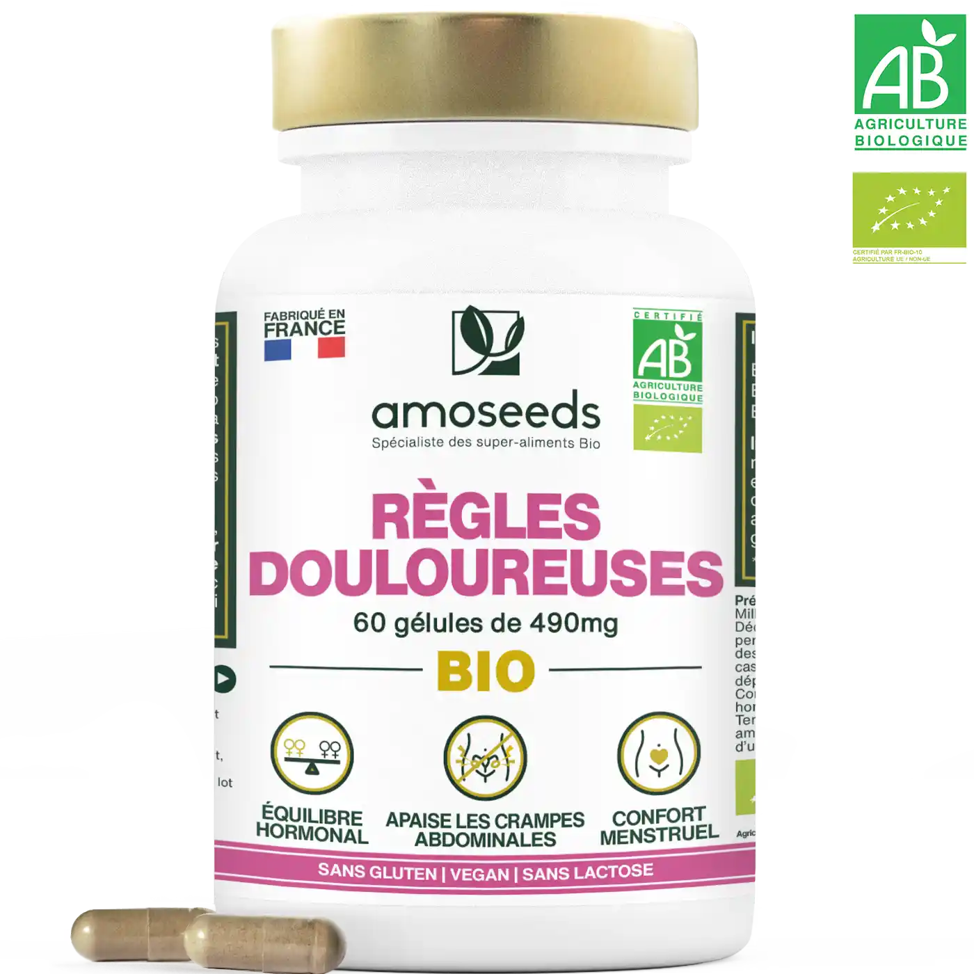 amoseeds-complexe-r-gles-douloureuses-bio-g-lules-60-confort image 1