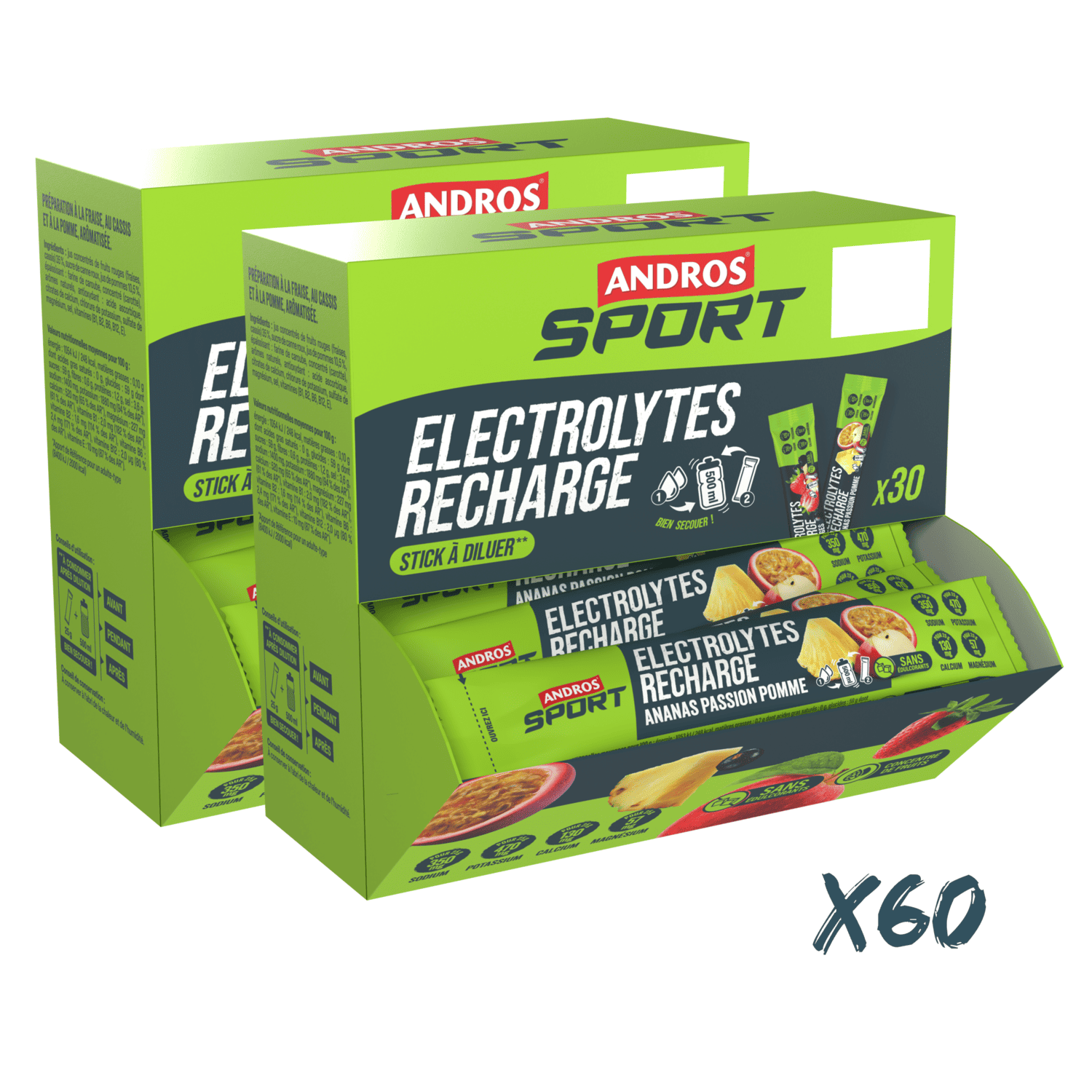andros-sport-hydratation-stick-electrolytes-ananas-boisson-x4 image 6