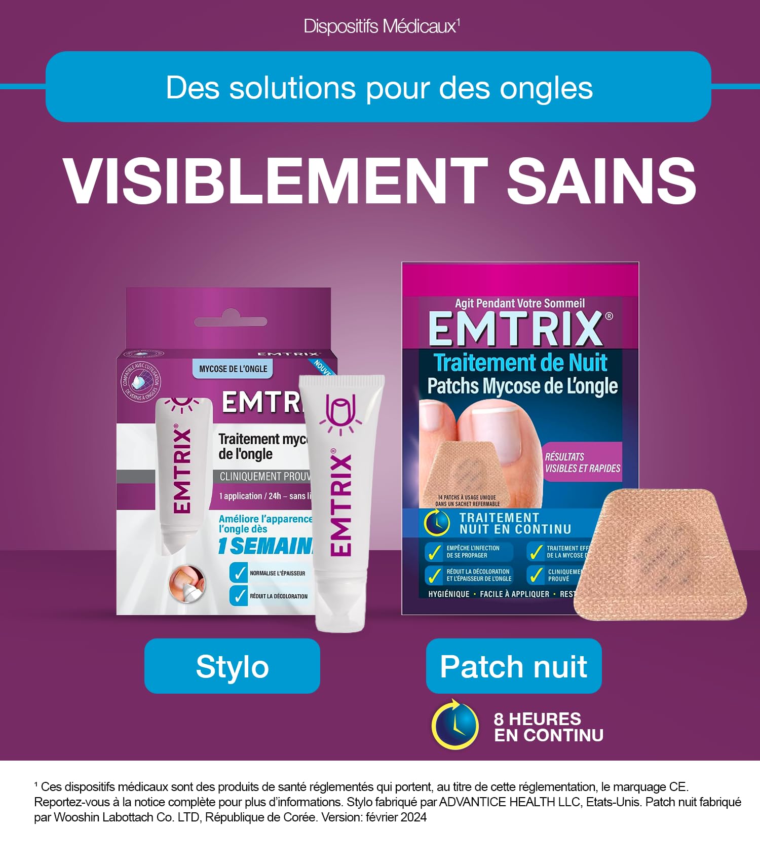 emtrix-ongle-patch-nuit-mycose-pied-14-patchs-ur-e image 5