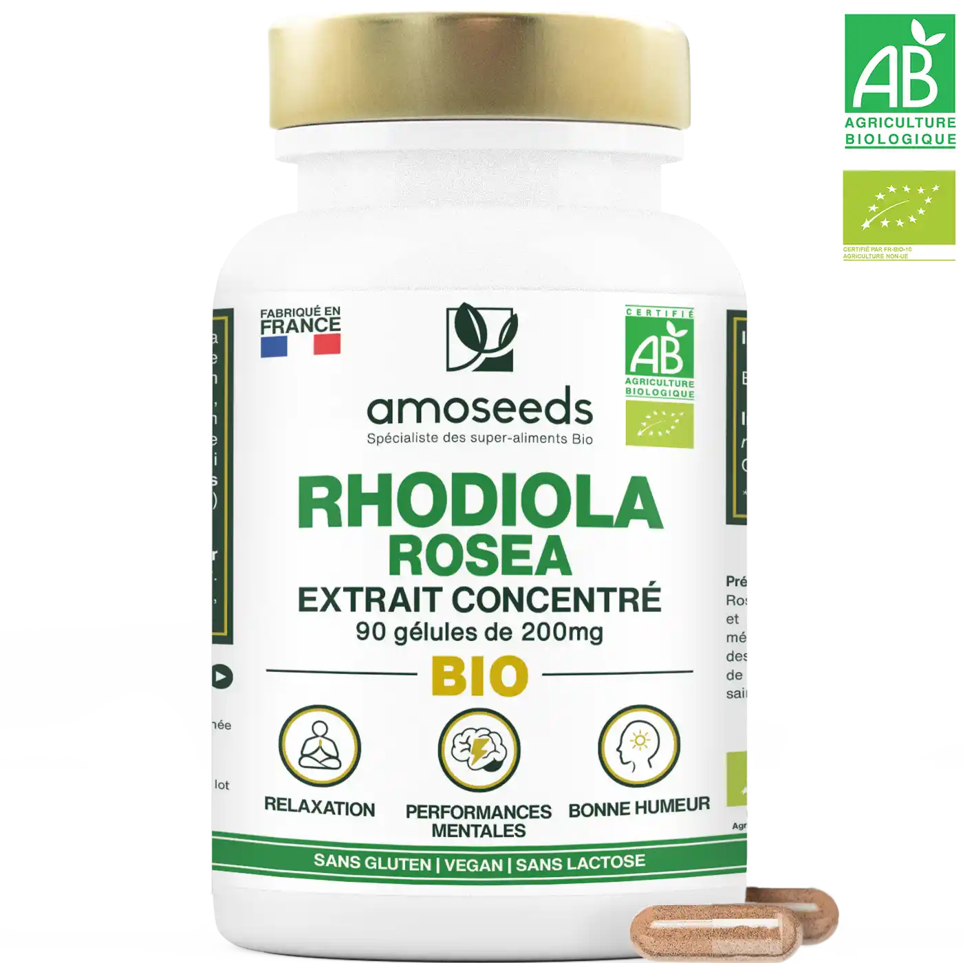 amoseeds-rhodiola-bio-90-g-lules-anti-stress-humeur image 1